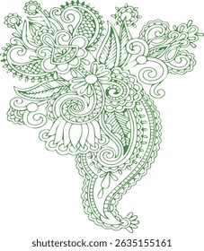 Beautiful flower art and mandala vector design