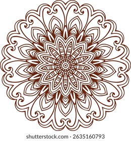 Beautiful flower art and mandala vector design