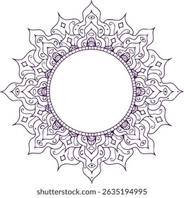 Bela arte de flor e design de vetor mandala
