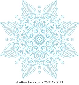 Beautiful flower art and mandala vector design
