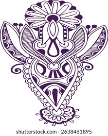 Beautiful flower art and mandala vector design