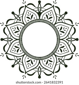 Beautiful flower art and mandala vector design