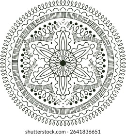 Beautiful flower art and mandala vector design