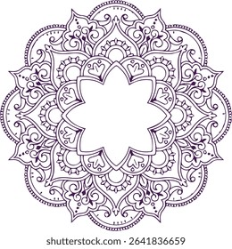 Beautiful flower art and mandala vector design