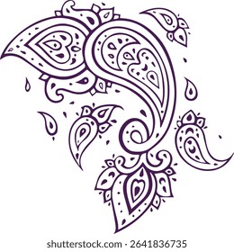 Beautiful flower art and mandala vector design