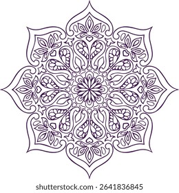 Beautiful flower art and mandala vector design