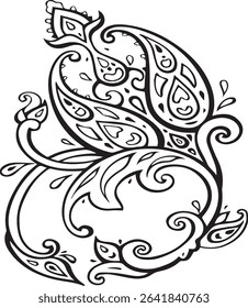Beautiful flower art and mandala vector design