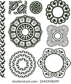 Beautiful flower art and mandala vector design