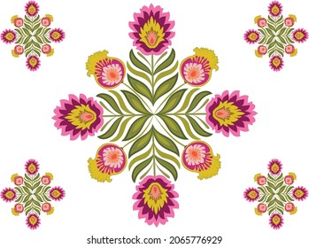 beautiful flower art on white background