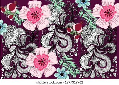 Beautiful flower art pattern
