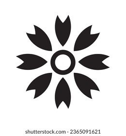 Beautiful Flower Art Vector image Black And white. Simple illustration can be used for decorate your work