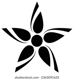 Hermosa imagen vectorial de arte floral en blanco y negro. Se puede utilizar una ilustración sencilla para decorar el trabajo