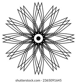 Hermosa imagen vectorial de arte floral en blanco y negro. Se puede utilizar una ilustración sencilla para decorar el trabajo