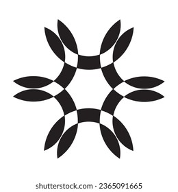 Beautiful Flower Art Vector image Black And white. Simple illustration can be used for decorate your work