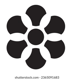 Beautiful Flower Art Vector image Black And white. Simple illustration can be used for decorate your work