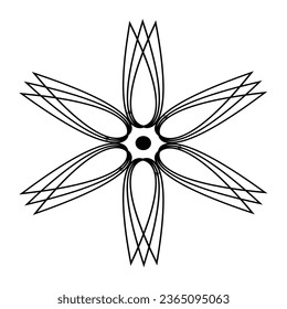 Hermosa imagen vectorial de arte floral en blanco y negro. Se puede utilizar una ilustración sencilla para decorar el trabajo