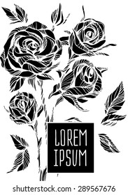 Beautiful flower background art. Decorative floral elements