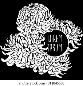 Beautiful flower background art. Decorative floral elements