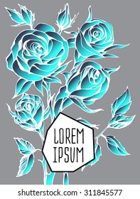Beautiful flower background art. Decorative floral elements