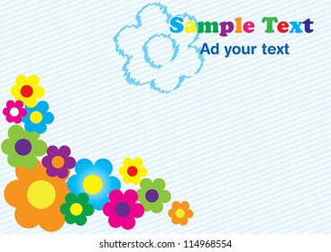 beautiful flower background art and free space for your massage - vector eps10