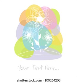 Beautiful flower background or card, vector.