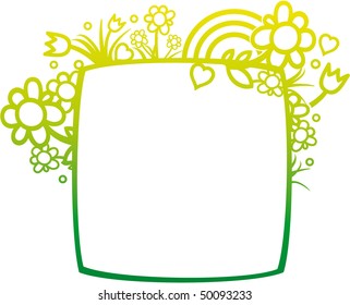 beautiful flower background frame