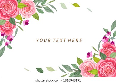 beautiful flower background for greetings or invitations