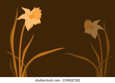 beautiful flower background with orange gradient color