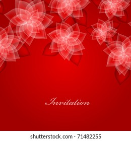 Beautiful flower background with splashes on black