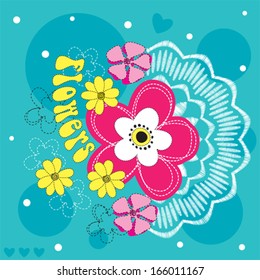 beautiful flower background vector illustration