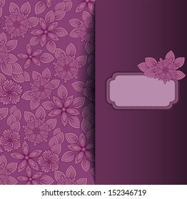 beautiful flower background for your design and the text