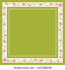 beautiful flower border for scarf design