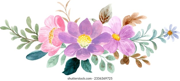 Beautiful flower bouquet for background, wedding, fabric, textile, greeting, card, wallpaper, banner, sticker, decoration etc.
