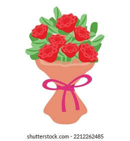 Beautiful flower bouquet icon isometric vector. Spring floral. Garden posy