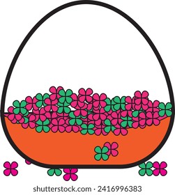 A beautiful flower bucket design