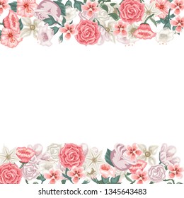 Beautiful flower card to write a dedication