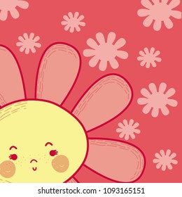 Beautiful flower cartoon