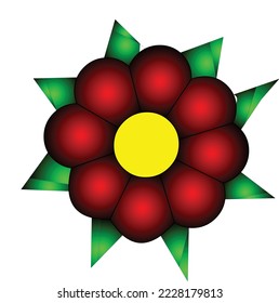 beautiful flower cartoon vector illustration