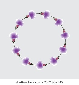 Beautiful flower chain in vector