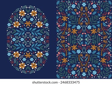 Beautiful flower collection of posters with doodles floral with poinsettia, pine cone, spruce, branch, leaves, floral bouquets, flower compositions. Notebook covers