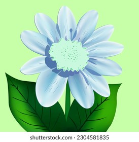 Beautiful flower in color vector illustration
