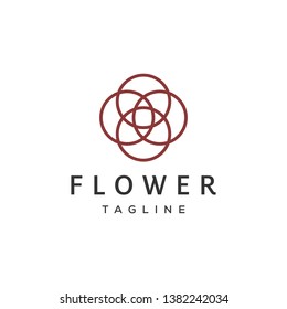 beautiful flower concept logo design