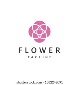 beautiful flower concept logo design
