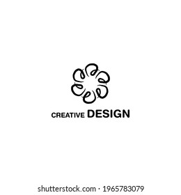 Beautiful Flower Creative Logo Design Art eps10