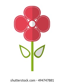 beautiful flower cute icon vector illustration design