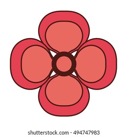 beautiful flower cute icon vector illustration design