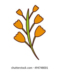 beautiful flower cute icon vector illustration design