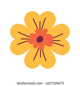 beautiful flower decoration isolated icon vector illustration design