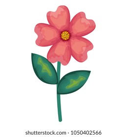 beautiful flower decorative icon