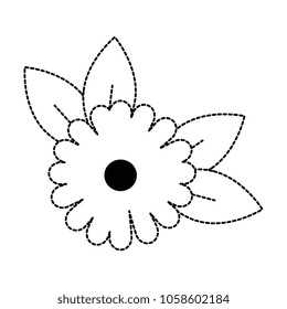 beautiful flower decorative icon